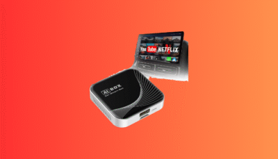 The 3-in-1 CarPlay Adapter streaming Netflix on a car's infotainment screen, showcasing its entertainment hub capabilities.