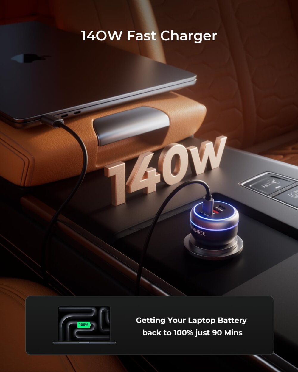 230W USB C Car Charger: The Ultimate Guide to 140W Multi-Port Fast Charging for Laptops & Phones - Image 3