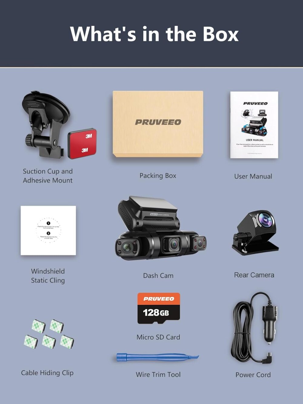 PRUVEEO 360 Dash Cam: The Ultimate 4-Channel Guide to Complete 360-Degree Vehicle Surveillance - Image 2