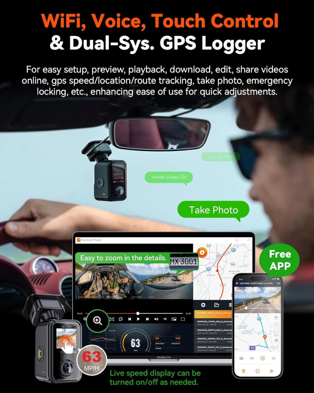 Vantrue E360 ACE: The All-in-One Guide to Immersive 5.2K 360° Dash & Action Cam Recording - Image 9