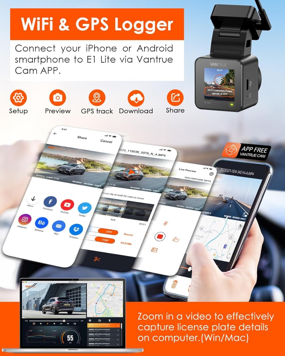 Vantrue E1 Lite Mini Dash Cam: The Ultimate Guide to 24/7 Effortless Car Security - Image 7