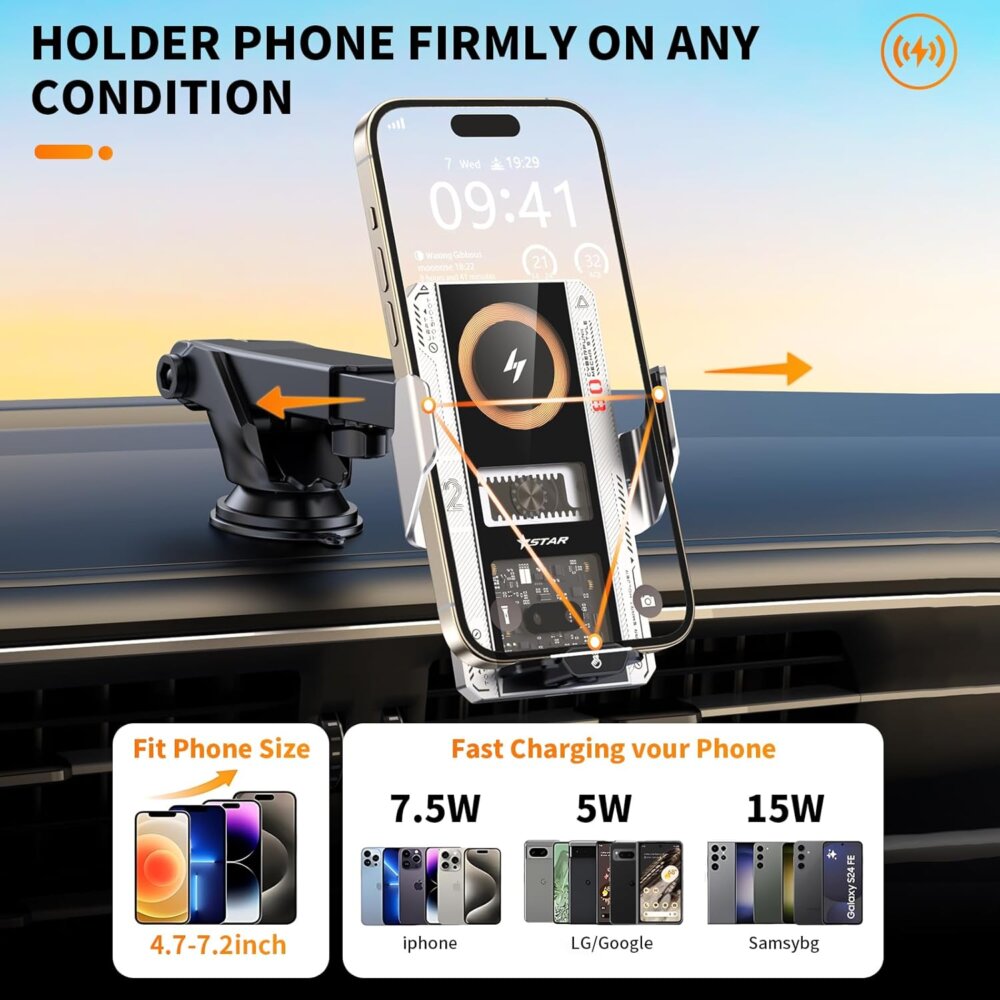 Wireless Car Charger Mount: The Ultimate Guide to 15W Hands-Free Automatic Clamping & Charging - Image 9