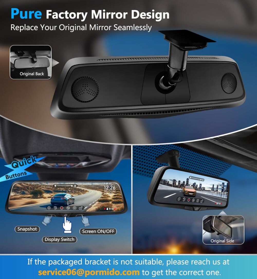 PORMIDO OEM Mirror Dash Cam: The Ultimate Guide to a Seamless 2K Integrated Camera System - Image 6