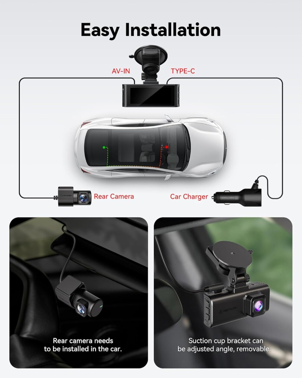 REDTIGER F7N Touch: The Ultimate 4K Guide to User-Friendly Dash Cam Protection - Image 3