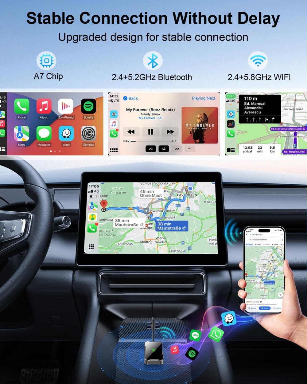 Wireless CarPlay & Android Auto Adapter: The Ultimate 2-in-1 Guide to a High-Speed, Seamless Connection - Image 3