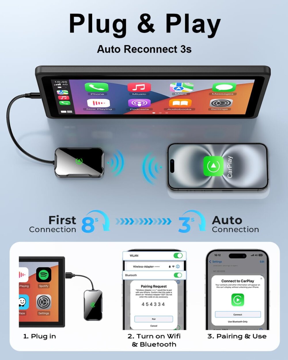 Wireless CarPlay & Android Auto Adapter: The Ultimate 2-in-1 Guide to a High-Speed, Seamless Connection - Image 5
