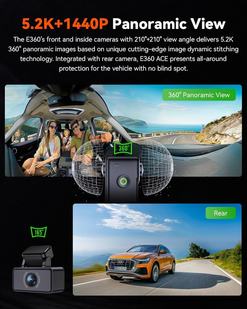 Vantrue E360 ACE: The All-in-One Guide to Immersive 5.2K 360° Dash & Action Cam Recording - Image 5