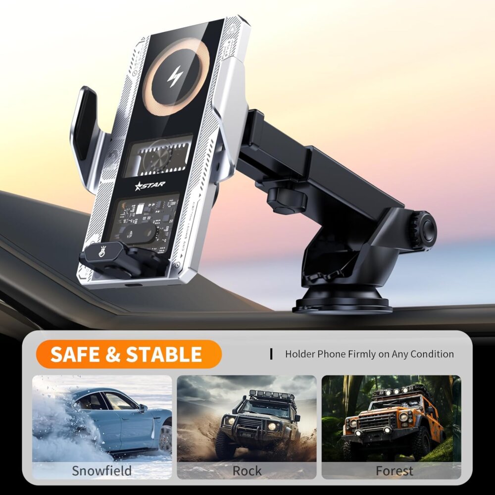 Wireless Car Charger Mount: The Ultimate Guide to 15W Hands-Free Automatic Clamping & Charging - Image 4