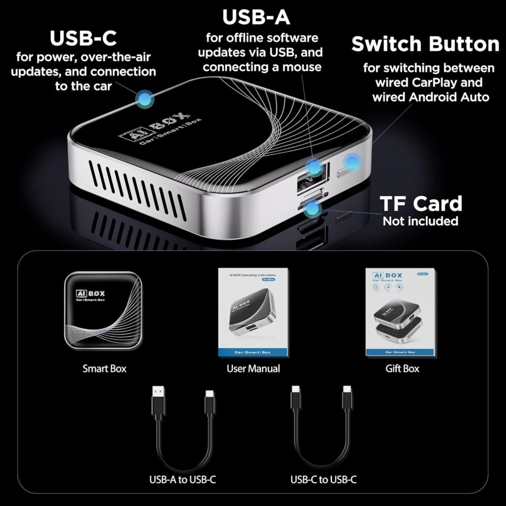 3-in-1 Wireless CarPlay Adapter Hub: The Ultimate Guide to Stream Netflix & YouTube in Your Car - Image 3