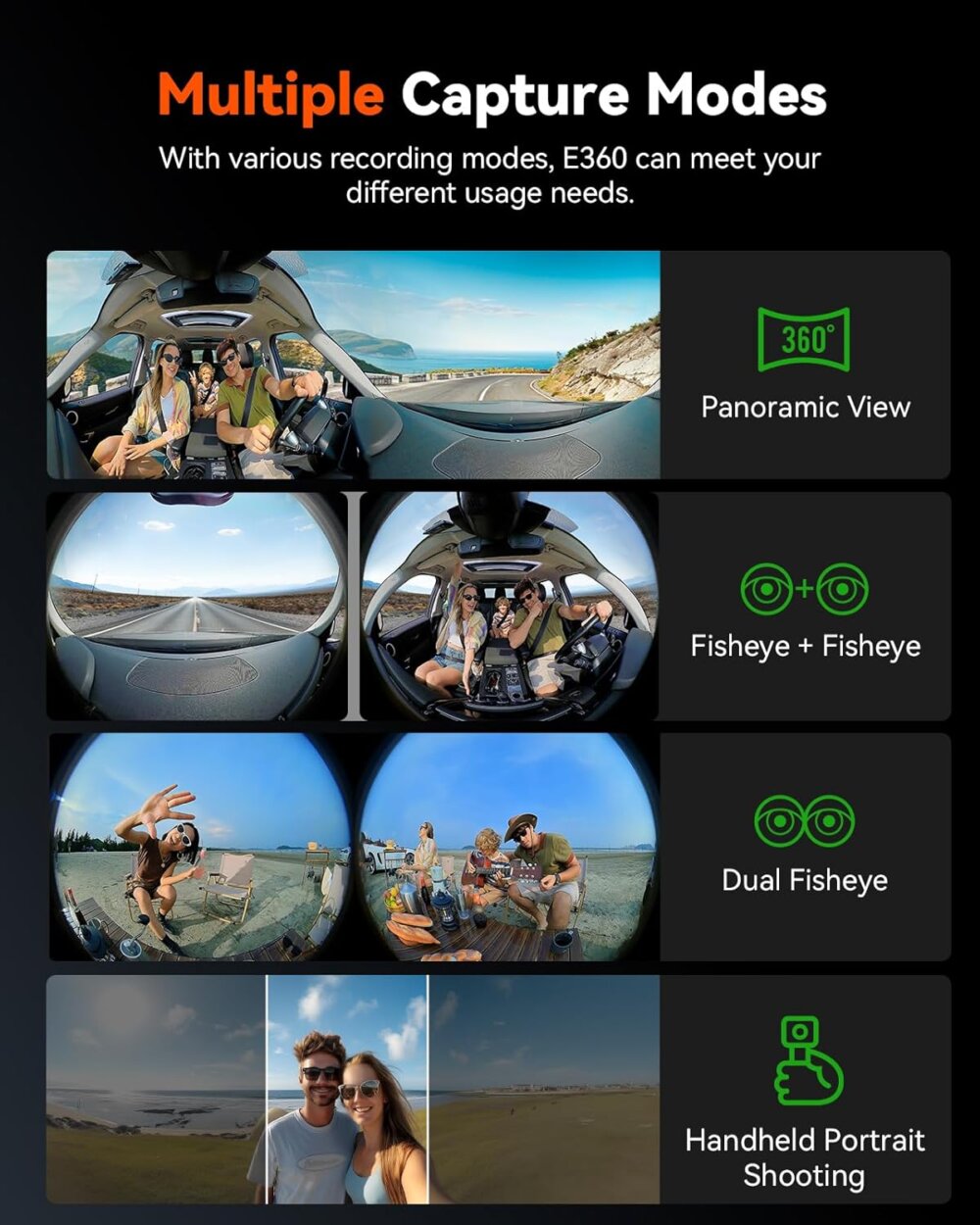 Vantrue E360 ACE: The All-in-One Guide to Immersive 5.2K 360° Dash & Action Cam Recording - Image 2