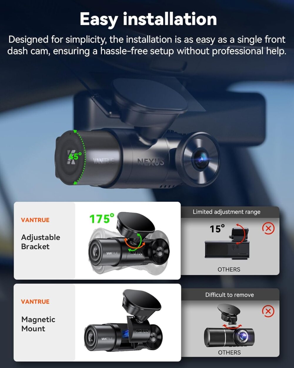 Vantrue N2X Dash Cam: The Pro 2.7K Guide for Secure Front and Inside Recording - Image 3