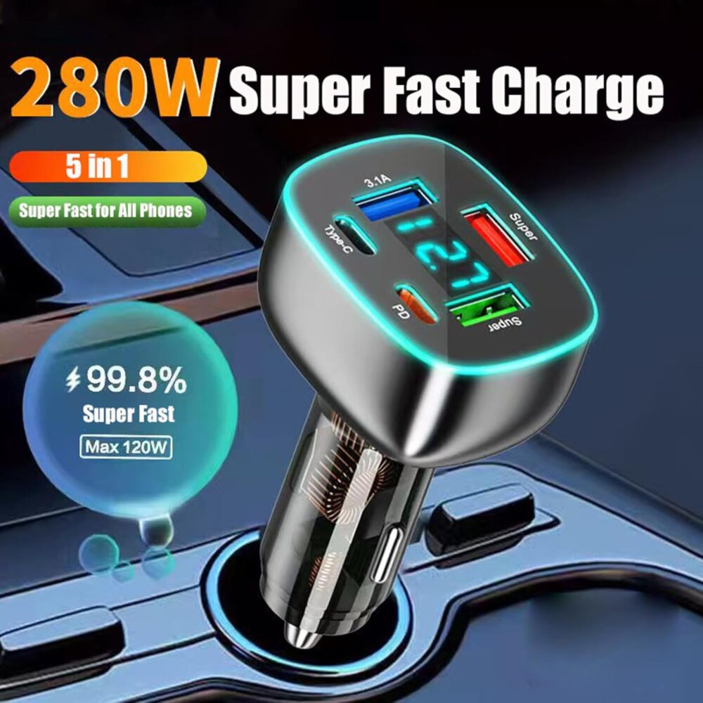 5-Port USB C Car Charger: The Ultimate Guide to Fast Charging for the Whole Family - Image 6