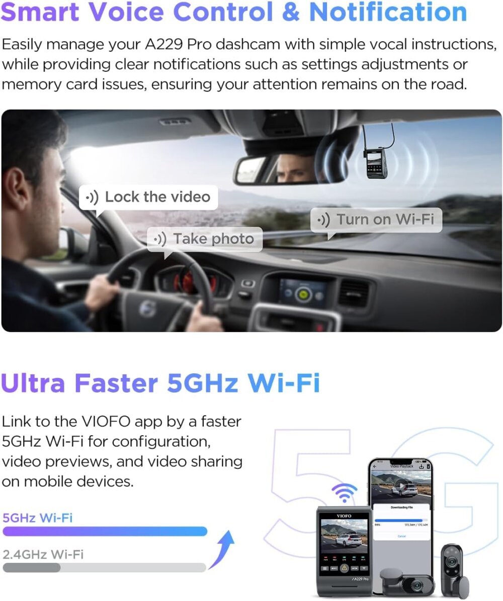 VIOFO A229 Pro: The Definitive 3-Channel Guide to Crystal-Clear 4K Dash Cam Security - Image 8
