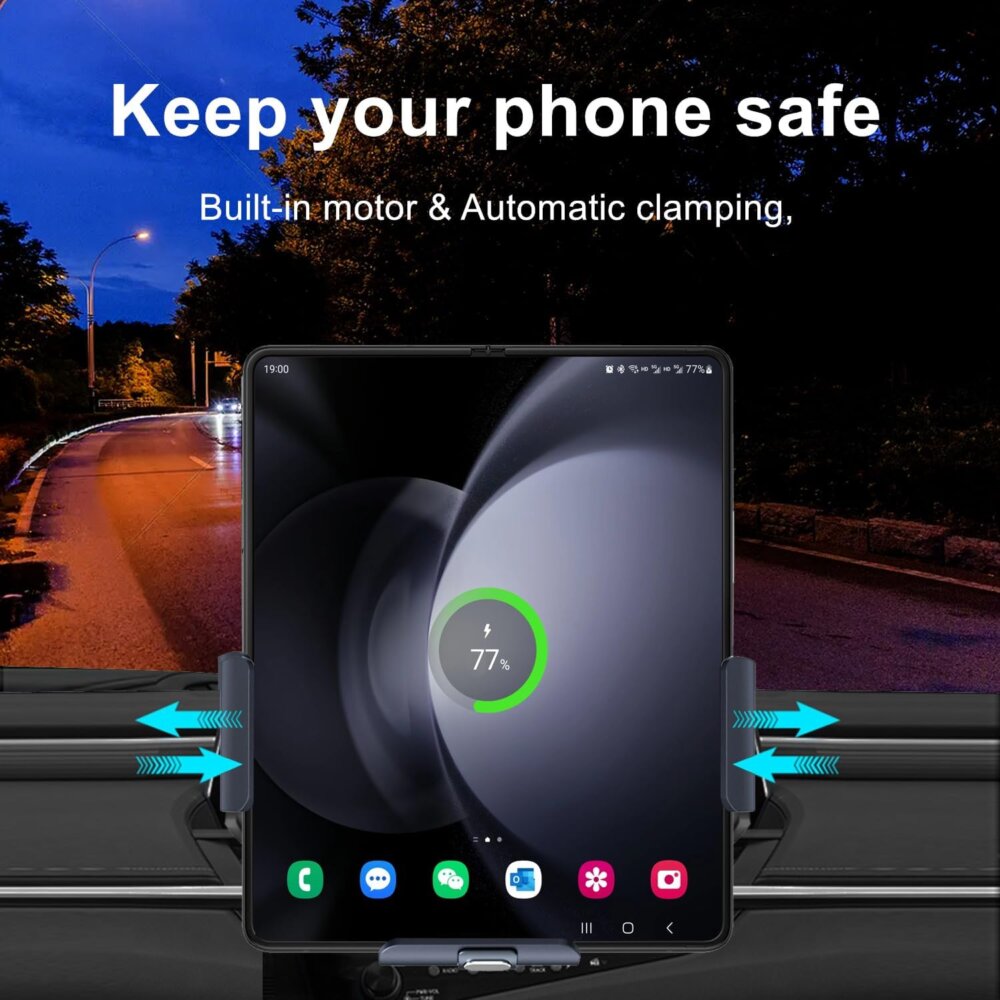 Dual Coil Wireless Car Charger: The Ultimate 15W Mount for Stable Galaxy Z Fold 6 Charging - Image 6
