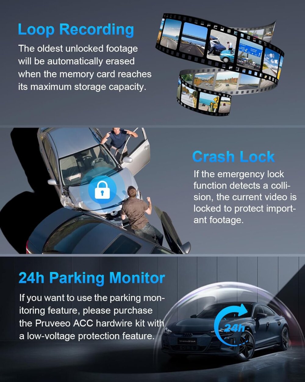 PRUVEEO 360 Dash Cam: The Ultimate 4-Channel Guide to Complete 360-Degree Vehicle Surveillance - Image 6