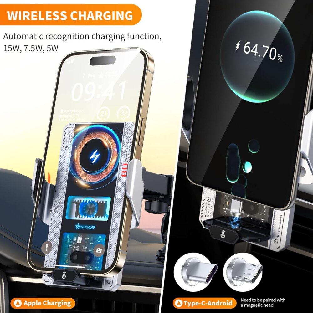 Wireless Car Charger Mount: The Ultimate Guide to 15W Hands-Free Automatic Clamping & Charging - Image 6