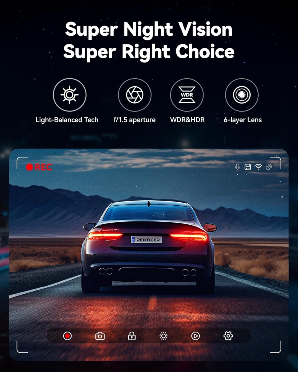 REDTIGER F7NP Dash Cam: Your Complete 4K Solution for Reliable Road Safety - Image 6