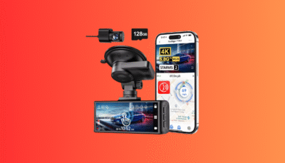 The REDTIGER F7N Touch 4K dash cam displaying its user-friendly touchscreen interface.